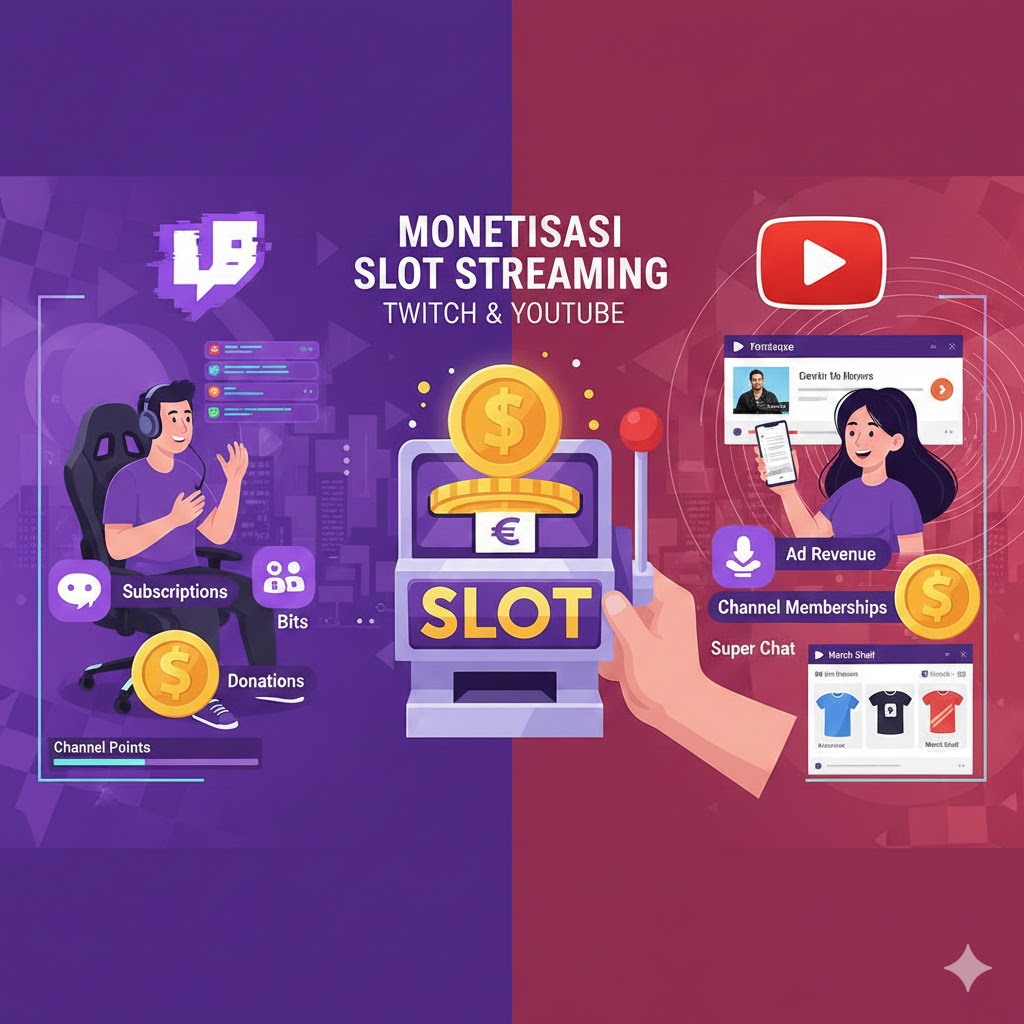 Monetisasi Slot Streaming di Twitch & YouTube